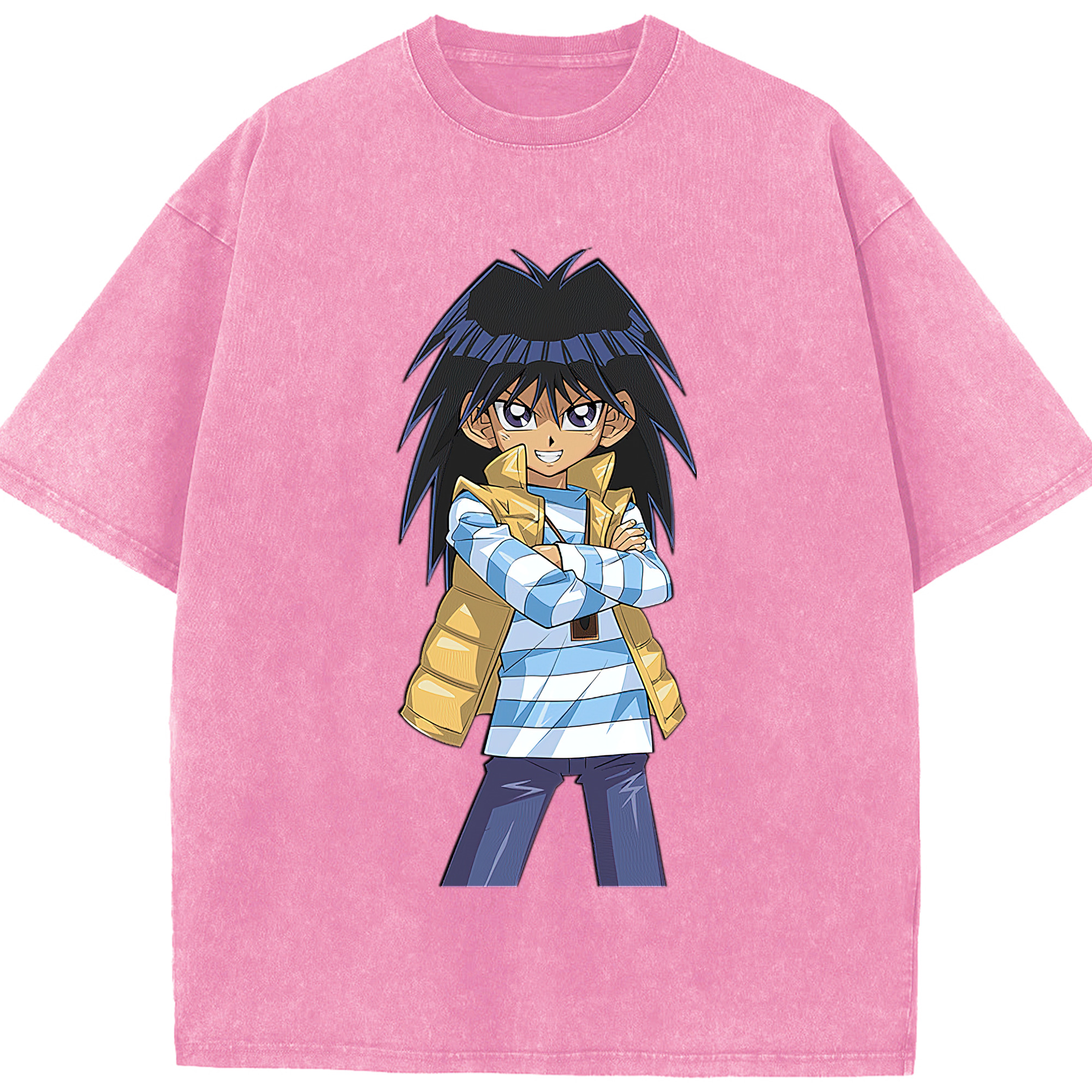 （画像用） 遊☆戯☆王 Yu-Gi-Oh! 綿100% ヴィンテージ風 半袖Tシャツ（フロントプリント）